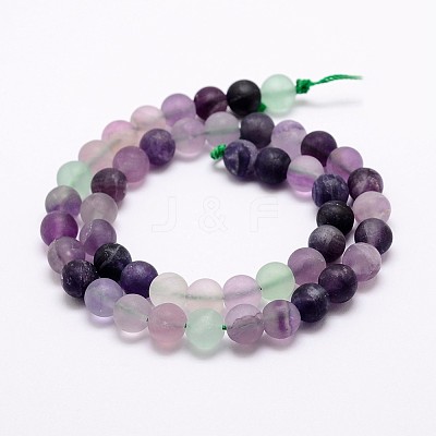 Natural Fluorite Bead Strands G-A163-06-6mm-1