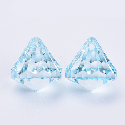 Transparent Acrylic Pendants TACR-Q260-C-V38-1