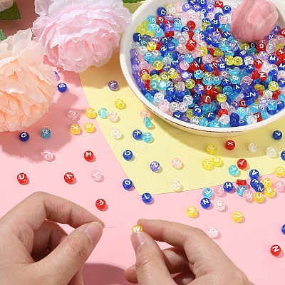 1750Pcs 7 Colors Transparent Acrylic Beads TACR-YW0002-47-1