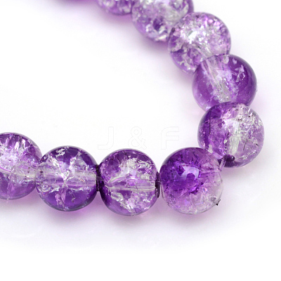 Baking Paint Crackle Glass Bead Strands X-CCG-S001-4mm-14-1