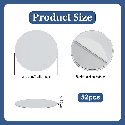52Pcs Mobile Phone Stand Magnetic Adhesive Sheets AJEW-OC0016-50A-1