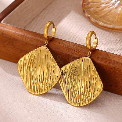 304 Stainless Steel Dangle Earrings WG7E31D-01-1