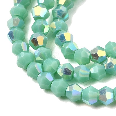 AB Color Plated Opaque Glass Beads Strands GLAA-G127-02J-1