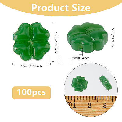 100Pcs Spray Painted Glass Beads GLAA-DC0001-50-1
