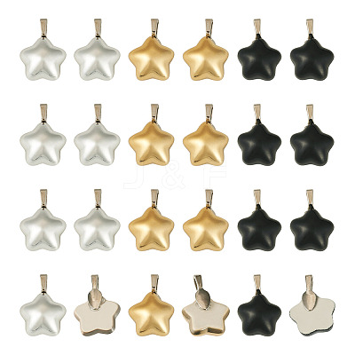 24Pcs 3 Styles Plastic Pendants PALLOY-TAC0282-1