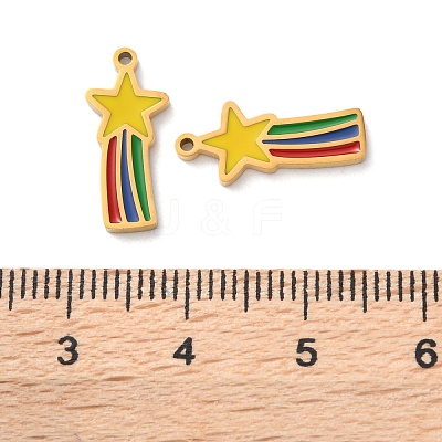 Ion Plating(IP) 304 Stainless Steel Charms STAS-M102-01G-G-1