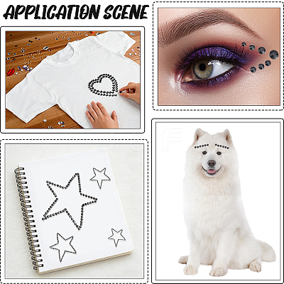 4 Sheets 4 Styles Acrylic Self Adhesive Stickers DIY-GF0014-71D-1