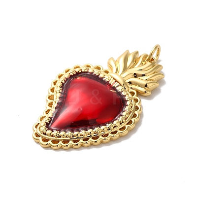 Rack Plating Brass Enamel Pendants KK-G504-25B-03-1