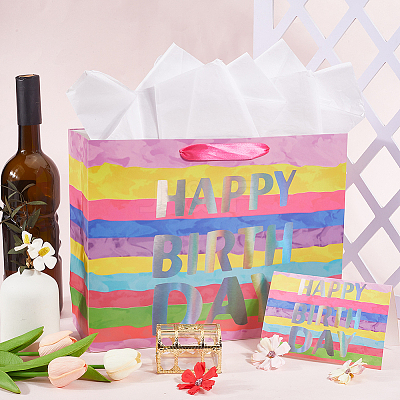 1 Set Paper Tote Bags with Handles CARB-SP0001-01A-1