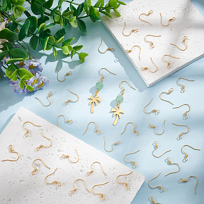 100Pcs 304 Stainless Steel Earring Wire STAS-UN0058-43-1
