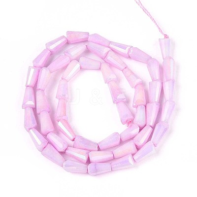 Anti-Tarnish Electroplate Glass Beads Strands GLAA-T025-27G-1