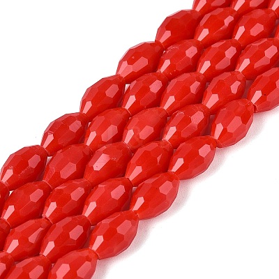 Opaque Solid Color Glass Beads Strands GLAA-N071-01A-C04-1