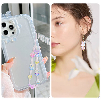 60Pcs UV Plating Transparent Acrylic Beads MACR-TADJ0001-07-1