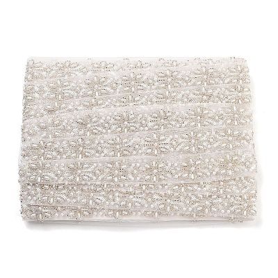 Polyester Flower Lace Trims OCOR-A007-12-1