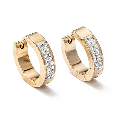 304 Stainless Steel Huggie Hoop Earrings EJEW-O096-18G-1