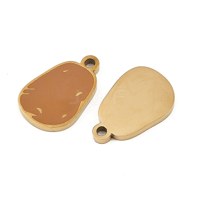 Vegetables 304 Stainless Steel Enamel Charms STAS-C137-02K-G-1