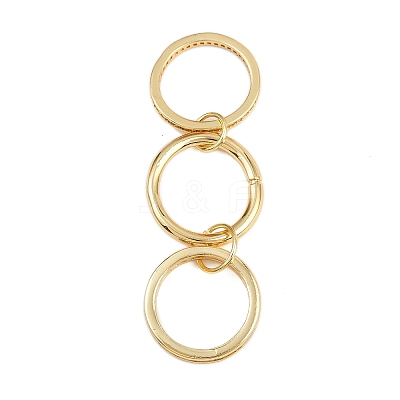 Brass Micro Pave Cubic Zirconia Plain Band Finger Rings for Women RJEW-P160-01D-G-1