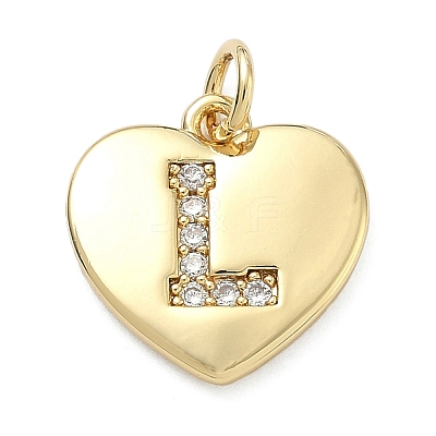 Brass Micro Pave Clear Cubic Zirconia Pendants KK-D229-01G-12-1