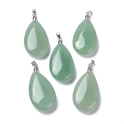 Natural Green Aventurine Pendants G-D084-01P-B10-1