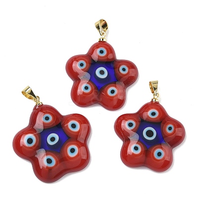 Handmade Lampwork Pendants LAMP-D006-07G-1