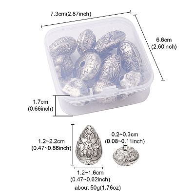 10Pcs Antique Acrylic Beads OACR-YW0001-69-1