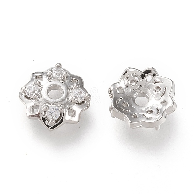 4-Petal Brass Bead Caps ZIRC-L096-19P-1