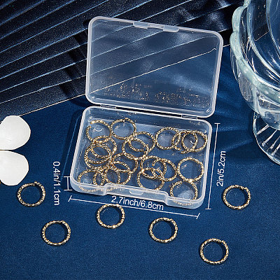 30Pcs Brass Open Jump Rings KK-BBC0004-38-1