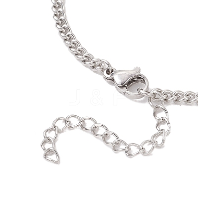 6Pcs 304 Stainless Steel Chain Bracelets BJEW-JB12189-1