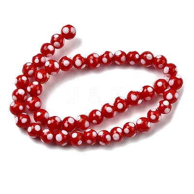 Handmade Lampwork Beads LAMP-D002-8mm-01A-1