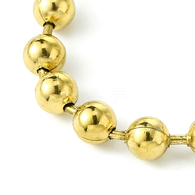 Ion Plating(IP) 304 Stainless Steel Bead Necklaces for Men Women NJEW-C053-05A-G-1