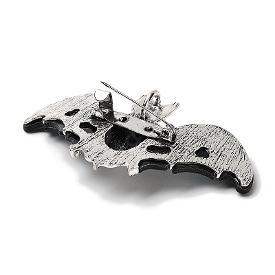 Tibetan Style Alloy Bat Brooches JEWB-A021-01C-AS-1