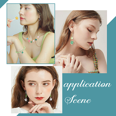 64Pcs 8 Style Alloy Enamel Pendants ENAM-SC0003-01-1