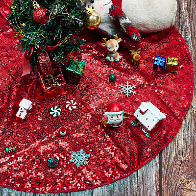 Polyester Christmas Tree Skirt DIY-WH20032-86B-1