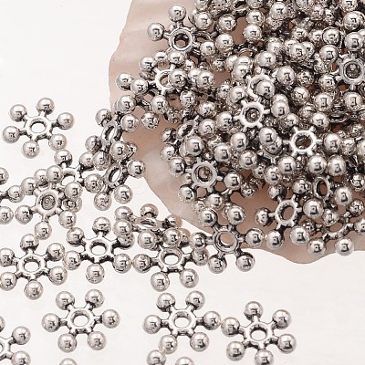 Snowflake Tibetan Silver Spacer Beads LS-A402-1
