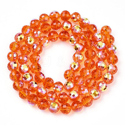 Transparent Electroplate Glass Beads Strands EGLA-N012-001-B03-1