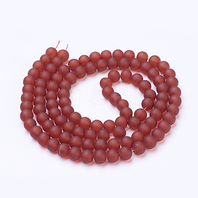 Baking Paint Transparent Glass Bead Strands LS-GLAA-S031-8mm-06-1