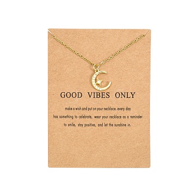 Brass Micro Pave Clear Cubic Zirconia Pendant Necklaces PW-WGF5970-03-1