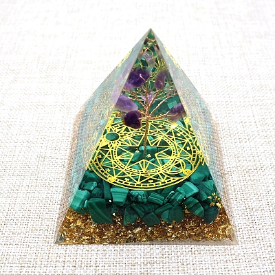 Orgonite Pyramid Resin Energy Generators PW-WGD4C6B-01-1