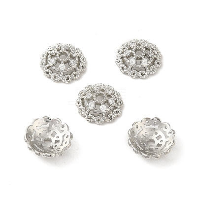 Rack Plating Brass Beads Caps KK-B088-03C-P-1