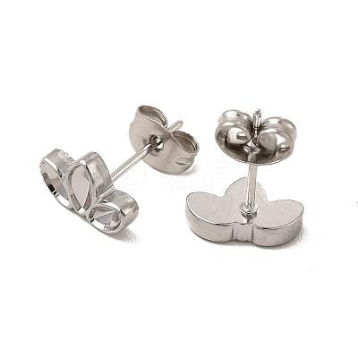 Non-Tarnish 304 Stainless Steel Stud Earring Cabochon Settings X-EJEW-I281-10P-1