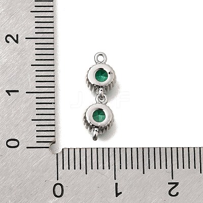 Brass Pave Cubic Zirconia Connector Charms KK-N289-26-1