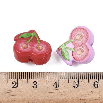 Opaque Acrylic Beads SACR-B008-01B-1