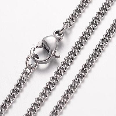 Non-Tarnish 304 Stainless Steel Necklace MAK-K004-08P-1