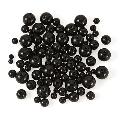 100Pcs 5 Styles Opaque Acrylic Beads MACR-TADJ0001-12B-1
