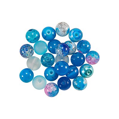 200Pcs 10 Styles DIY Glass Round Beads Sets DIY-CJ0001-96-1