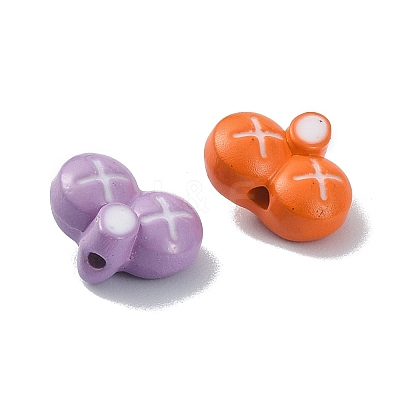 Spray Painted Alloy Beads PALLOY-Q445-15-1
