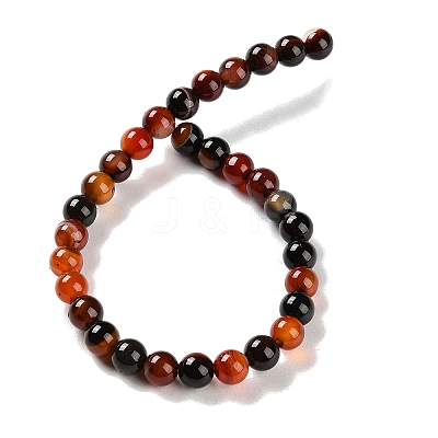 Natural Striped Agate/Banded Agate Beads Strands G-Z060-A01-A13-1
