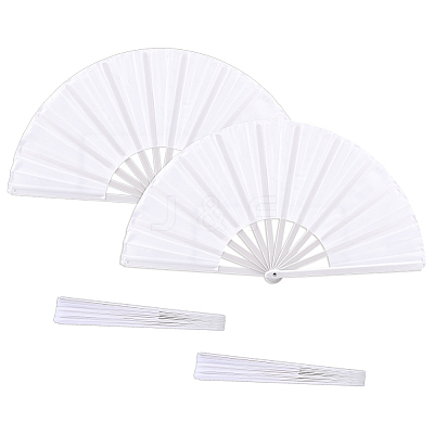 4Pcs Plastic Fans Display Decorations AJEW-GO0002-62-1