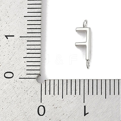 304 Stainless Steel Letter Connector Charms STAS-M108-01P-06-1