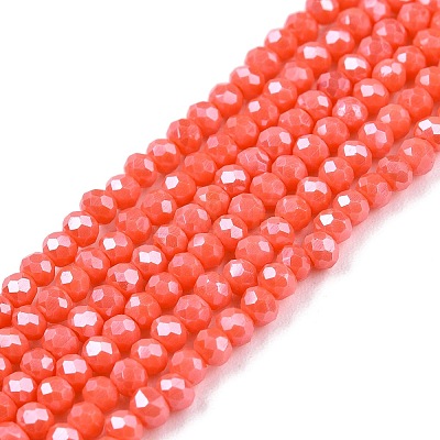 Electroplate Glass Beads Strands EGLA-A044-P1mm-A21-1